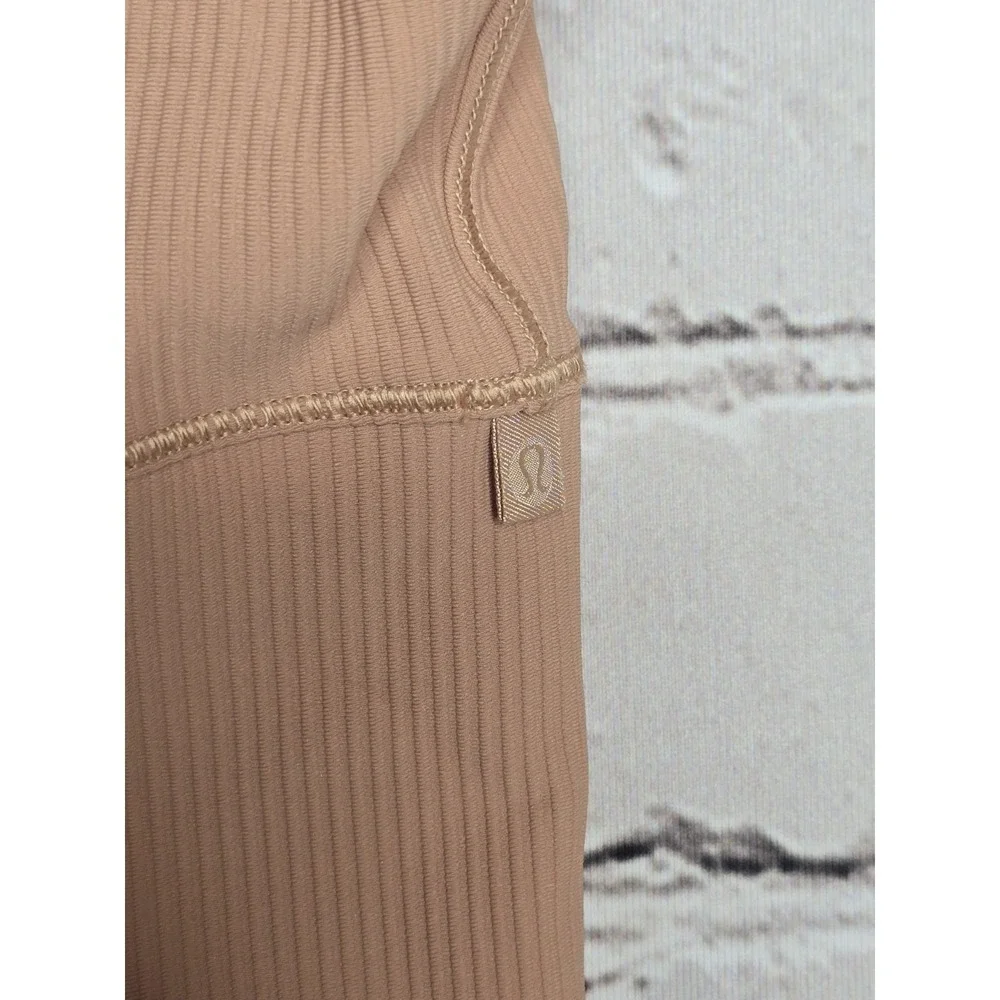 Lululemon Power Pivot Tank‎ Top Ribbed Pale Nude Blush Pink Size Extra Small XS